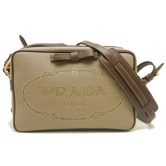 PRADA Brown Leather Shoulder Bag - Picture 1 of 10